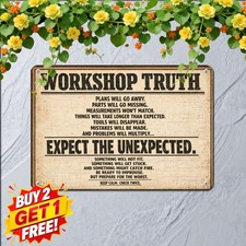 Murphy's law If Anything Can Go Wrong It Will Go Wrong Creati Tin Metal Signs 20 picture