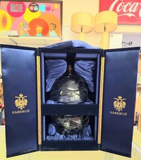 RARE INCREFIBLE 💎FABERGE💎 CRYSTAL DOMED EGG ICED VODKA SERVICE FOR 6 IN CASE picture