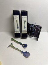 Lot Franz Long Tail Hummingbird Iris Spoon Set Porcelain Retired picture