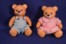 Vintage Homco Ceramic Jointed Teddy Bear, Cute Girl & Boy Figurines picture