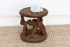 Antique Bamileke Feline Carving Stool picture