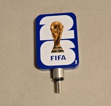 FIFA 26 Beer Tap Handle Knob, Threaded Mount, Blue & White Breweriana picture
