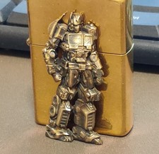 1 piece Brass Mech Warrior Statue sticker Lighter DIY Accessories picture