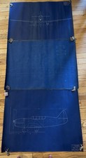 Vintage 1939 Tricycle Sport Plane Blueprints 3-view Set Aviation History Art picture