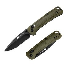 7.5 inch Folding Knife, D2 Blade, Ball Bearing, OD Green Handle, Slide Lock picture