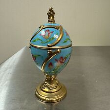 Franklin Mint House of Faberge Musical Egg - Tulip Tchaikovsky’s Our Love - Blue picture