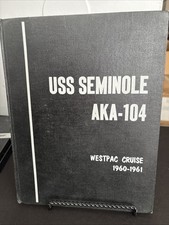 USS SEMINOLE AKA-104 Westpac 1960-1961 Cruise Log Book Vietnam Photos  Vintage picture