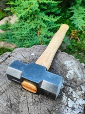 3lbs Hand-Forged Iron Sledge Blacksmith Hammer Wooden Handle Heavy-Duty Propose picture