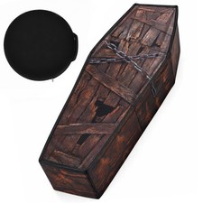 Halloween Cemetery Pop-Up Coffin Prop - 60'' Life-Size Collapsible Casket for Gr picture