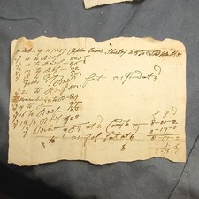 1737 Colonial Butcher Bill Captain James Shirley to Thomas Walker Beef & Tallow picture