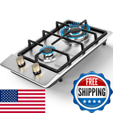 Llama Viva Llamaviva Gas Stove 12 Inch Propane Cooktop 2 Burner Portable Gas picture
