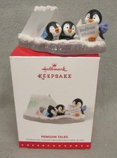 2015 Hallmark Keepsake Ornament PENGUIN TALES Bedtime Stories Tent Camping NIB picture
