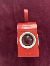 Red Vintage Chalwyn Traffic Kerosene Oil Lantern Made in England Great Condition picture