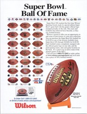 Wilson Super Bowl Ball Of Fame XL 2006 Footballs Print Ad Advertisement picture