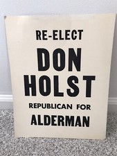 1940s vtg election Sign POSTER Tonawanda Ny  Buffalo Rep. Alderman political picture