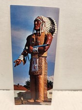 Hiawatha Statue Ironwood Michigan Vintage Postcard Native American Chief picture