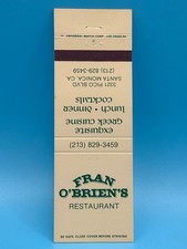 Vintage Fran O'Brien's Restaurant Santa Monica CA Greek Cuisine Matchbook picture