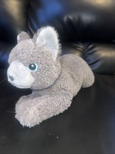Sun Lemon Lap-Sized Russian Blue Cat Plush  36cm Knee Series Japan picture