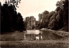 Externsteine Rock Formation View Southwest Trees Pond Real Photo RPPC Postcard picture