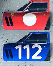WOWCurved 250 GTO RACE CAR Lemans Race Side View Car Style Sign Set Of 2 picture