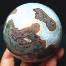 TOP 475.6g Natural Polished Colorful Agate Crystal Ball Healing Madagascar A5091 picture