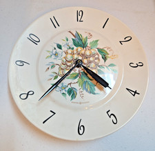 Vintage 1970's General Electric Ceramic Plate Wall Clock; 9.5