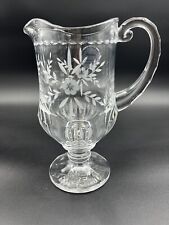 Gorham Crystal Chantilly Collection Pitcher with Etched Floral Design picture