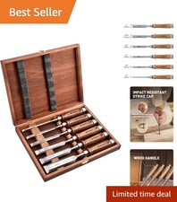 Complete Woodworking Chisel Set, 6 Pieces, Sharp & Ready to Use Out of Box picture
