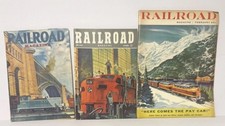 3- 1940s & 1956 Railroad Magazines- Lots of Great Old Train Photos and Articles picture