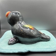 Sea Lion Figurine with Colorful Ball and Starfish Accents picture