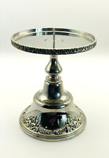 Ornate Candelabra Silver Plated Beverly Clark Collection Pillar Holder Wedding picture