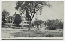 MA ~ Wood Street Scene WOODVILLE Massachusetts c1910 Middlesex County Postcard picture
