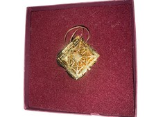 Baldwin 2005 Limited Edition Ring Box Ornament 3D 24kt Gold Finish & partial box picture
