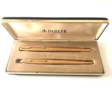 PARKER 180 BARLEY CORN CLASSIC FOUNTAIN & BALLPOINT PEN , MADE IN FRANCE 1980 picture
