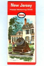 Vintage 1964 ESSO New Jersey ROAD MAP Happy Motoring HUMBLE OIL & Refining picture