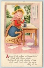 Silly Billie Comic~Drop of Ink Makes Millions Think~Bottle Ink~Can't Think~G&B picture