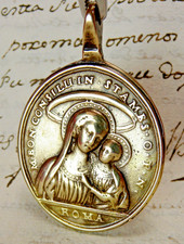 ANTIQUE OUR LADY OF GOOD COUNSEL & SACRED BLOOD OF JESUS CHRIST PILGRIMAGE MEDAL picture