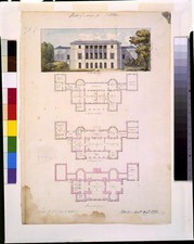 Photo:Virginia 1796 Mill Hill House Church South Elevation Floor Plans picture
