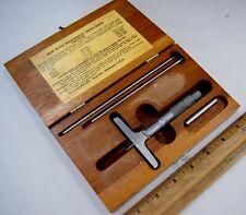 Lufkin Rule Co. 513N Depth Micrometer Gauge Machinist W/fitted box, 0-3