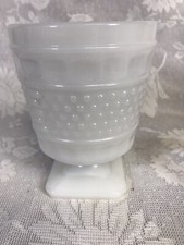 Napco Milk Glass Hobnail White Vase-Planter #1180 USA Vintage picture