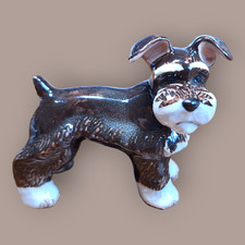 NORTHERN ROSE Dog Schnauzer Miniature Porcelain Figurine New  R332 picture