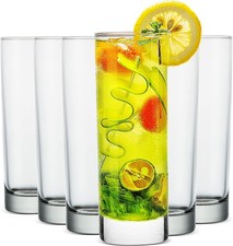LUXU Premium Highball Drinking Glasses (Set of 6)-10 oz Tom Collins Glasses,C... picture