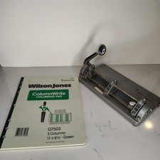 Vintage Chicago Stationery Bundle Wilson Jones Hummer 314 hole punch+ Columnar  picture