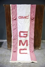 GMC Truck Dealer GM Promo Sign Vintage Car Banner Flag Pontiac Cadillac picture