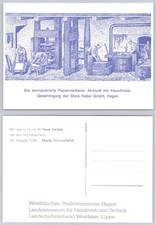 Hagen Germany Papermaking Postcard Westfälisches Freilichtmuseum 1996 picture