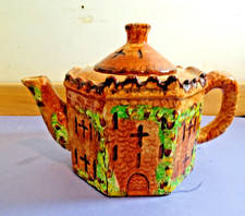 Vintage Octagon CASTLE TEAPOT Made In England Cottageware picture