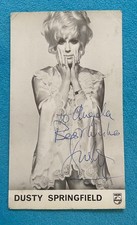 Dusty Springfield Signed Philips Promo Card  7 x 4 Inches Approx picture