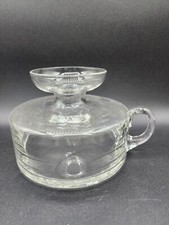 Clear Glass oil lamp base finger hold picture