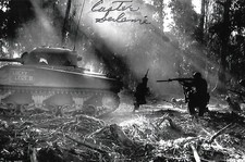 Caster Salemi signed 4x6 photo WW II New Guinea Pacific Theater Rare LOOK picture
