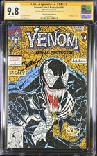 Venom Lethal Protector II #1 2023 Marvel CGC 9.8 SS Signed x2 Shattered Gold 016 picture